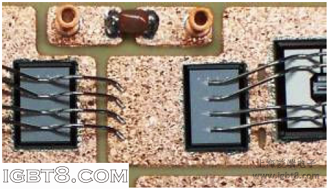 NTC inside a module without baseplate, mounted close to the silicon